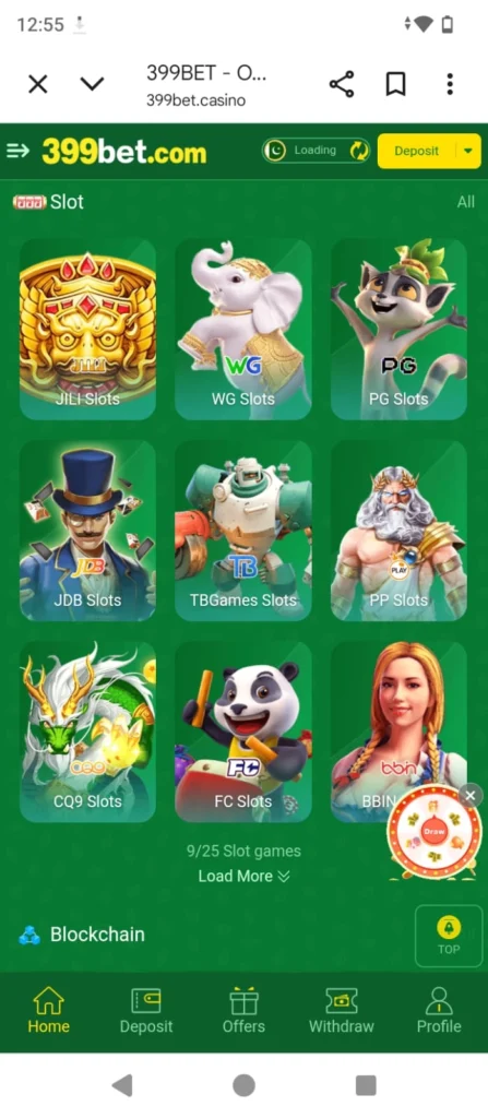 399 Bet Game main Manu image