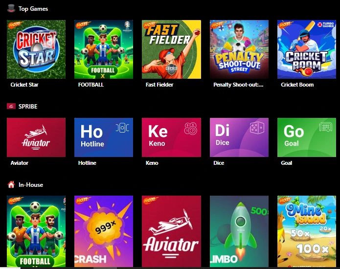 Jeekho Game Lobby with Spin Wheel, Slot Machines, Lottery, Sports Prediction, and Fishing Games