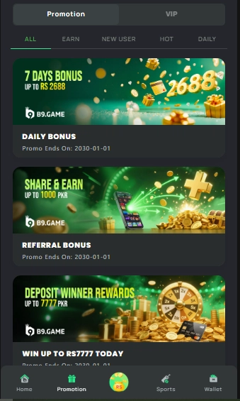 B999 Game feature banner showing invite friends, deposit options, and bonus details