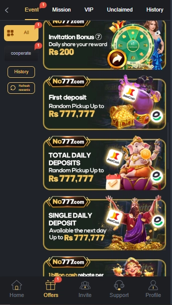 No 777 Game First Deposit Bonus – APK Download Pakistan