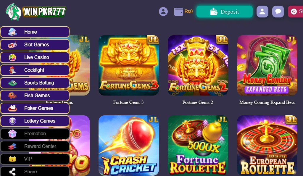 Win PKR777 Game Lobby – Play Slots, Teen Patti, Poker & Casino Games