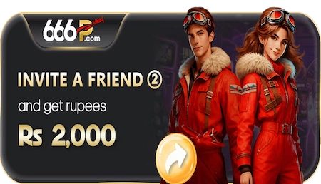 666P Game invite and earn 2000 PKR banner - referral rewards in Pakistan