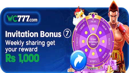 Invite and Earn 1000 PKR on Wc777 Game – Refer Friends