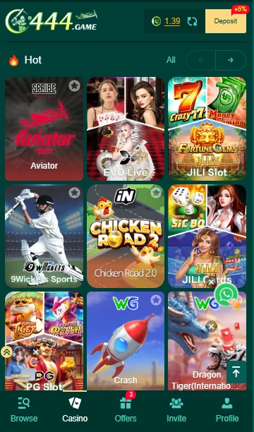 Aviator C444 game logo – Play and earn real money online