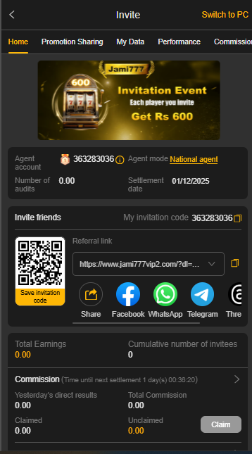 GOLO789 Game invite and earn bonus offer for Pakistani users