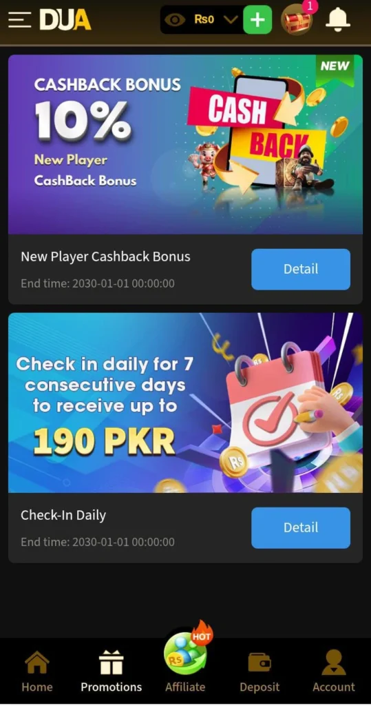 Dua66 Game cashback image
