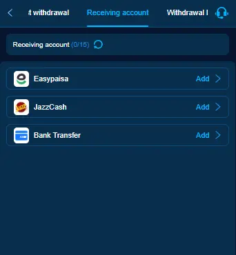 ZK77 Game Withdrawal Screen – Cash Out via JazzCash Easypaisa
