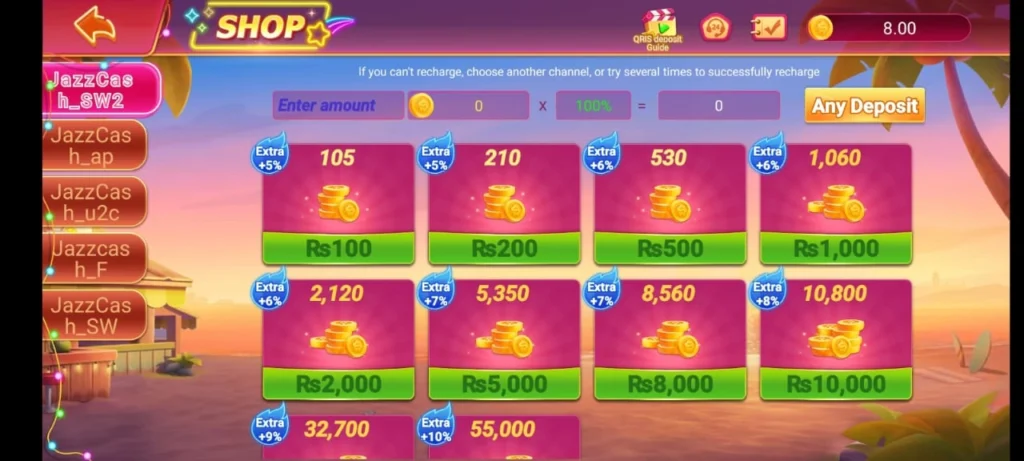 HE777 Game Deposit Methods